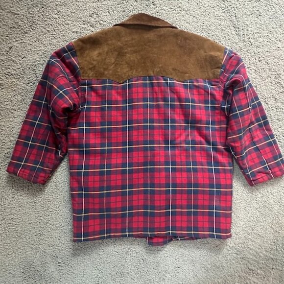 G.H. Bass & Co. Flannel and Suede Leather Quilt Lined Jacket - Size Medium -VGUC - Picture 6 of 13